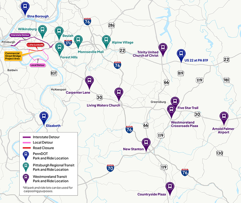 PRT & Westmoreland Transit Map
