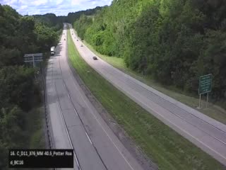 Traffic closest to camera is traveling Eastbound